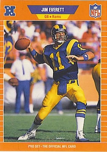 #199 Jim Everett - Los Angeles Rams - 1989 Pro Set Football