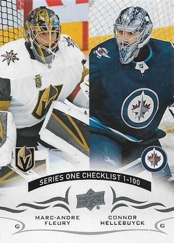 #199 Marc-Andre Fleury / Connor Hellebuyck - Vegas Golden Knights / Winnipeg Jets - 2018-19 Upper Deck Hockey