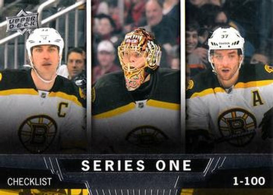 #199 Zdeno Chara / Tuukka Rask / Patrice Bergeron - Boston Bruins - 2013-14 Upper Deck Hockey