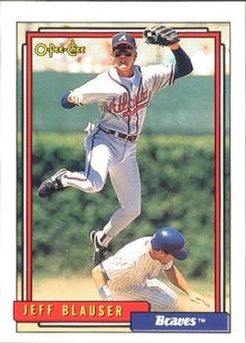 #199 Jeff Blauser - Atlanta Braves - 1992 O-Pee-Chee Baseball