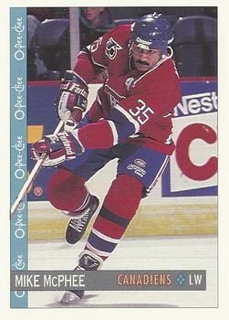 #199 Mike McPhee - Montreal Canadiens - 1992-93 O-Pee-Chee Hockey