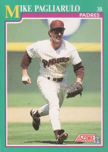 #199 Mike Pagliarulo - San Diego Padres - 1991 Score Baseball