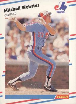 #199 Mitchell Webster - Montreal Expos - 1988 Fleer Baseball