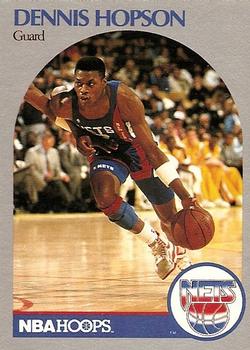 #199 Dennis Hopson - New Jersey Nets - 1990-91 Hoops Basketball