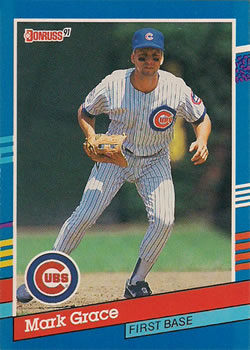 #199 Mark Grace - Chicago Cubs - 1991 Donruss Baseball