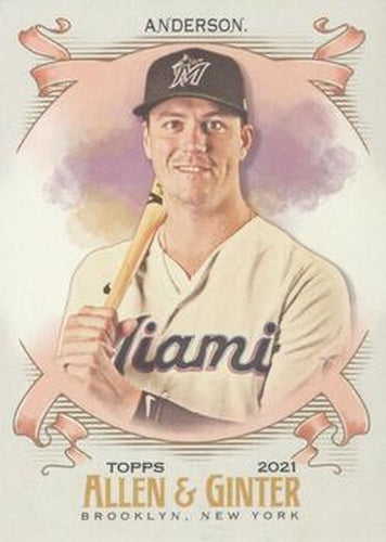 #199 Brian Anderson - Miami Marlins - 2021 Topps Allen & Ginter Baseball