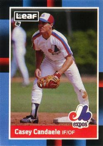 #199 Casey Candaele - Montreal Expos - 1988 Leaf Baseball