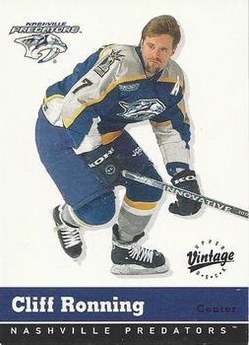 #199 Cliff Ronning - Nashville Predators - 2000-01 Upper Deck Vintage Hockey