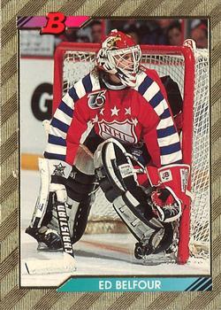#199 Ed Belfour - Chicago Blackhawks - 1992-93 Bowman Hockey