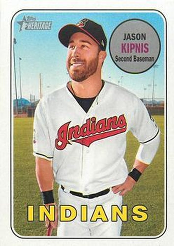 #199 Jason Kipnis - Cleveland Indians - 2018 Topps Heritage Baseball