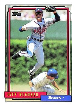 #199 Jeff Blauser - Atlanta Braves - 1992 Topps Baseball