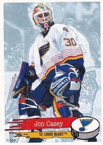 #199 Jon Casey - St. Louis Blues - 1995-96 Panini Hockey Stickers