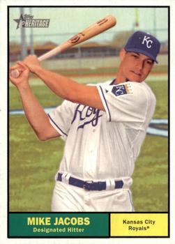 #199 Mike Jacobs - Kansas City Royals - 2010 Topps Heritage Baseball