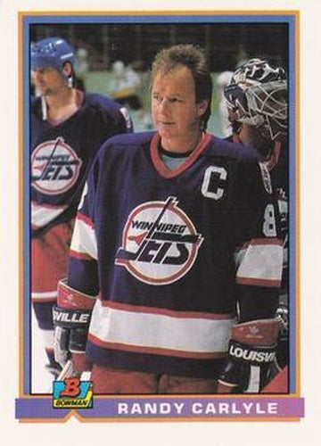 #199 Randy Carlyle - Winnipeg Jets - 1991-92 Bowman Hockey