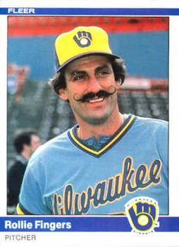#199 Rollie Fingers - Milwaukee Brewers - 1984 Fleer Baseball