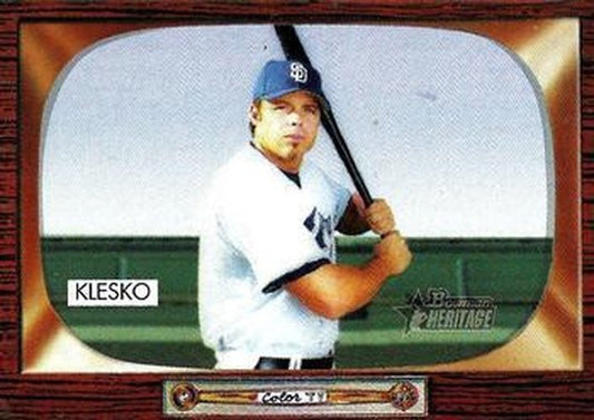 #199 Ryan Klesko - San Diego Padres - 2004 Bowman Heritage Baseball