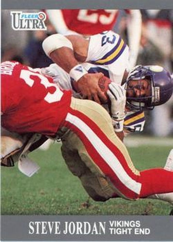 #199 Steve Jordan - Minnesota Vikings - 1991 Ultra Football