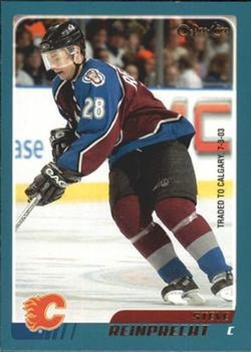 #199 Steven Reinprecht - Calgary Flames - 2003-04 O-Pee-Chee Hockey