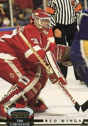#199 Tim Cheveldae - Detroit Red Wings - 1992-93 Stadium Club Hockey