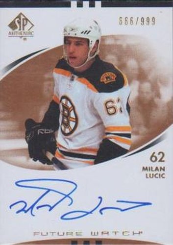 #199 Milan Lucic - Boston Bruins - 2007-08 SP Authentic Hockey