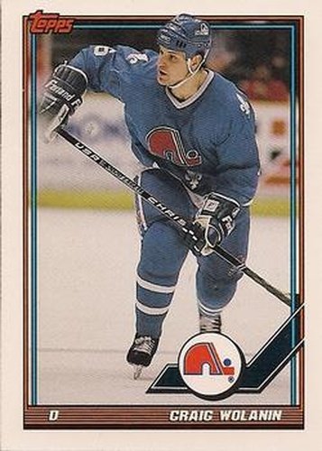 #199 Craig Wolanin - Quebec Nordiques - 1991-92 Topps Hockey