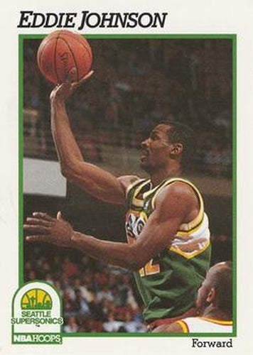 #199 Eddie Johnson - Seattle SuperSonics - 1991-92 Hoops Basketball