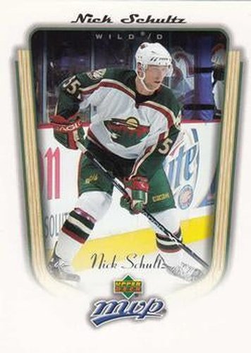 #199 Nick Schultz - Minnesota Wild - 2005-06 Upper Deck MVP Hockey