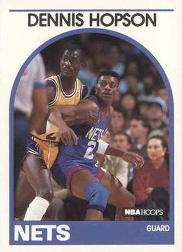 #199 Dennis Hopson - New Jersey Nets - 1989-90 Hoops Basketball