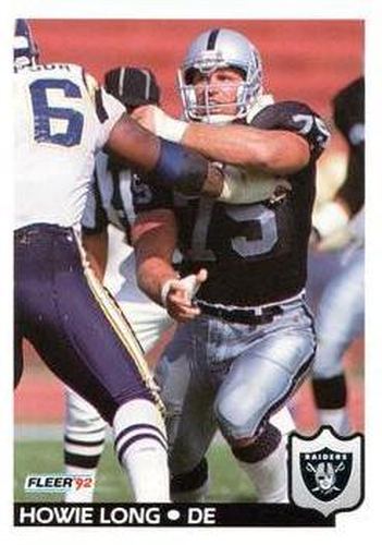 #199 Howie Long - Los Angeles Raiders - 1992 Fleer Football