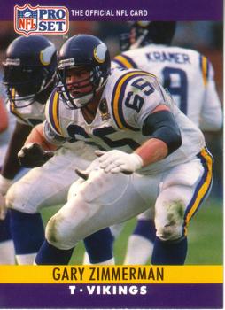 #199 Gary Zimmerman - Minnesota Vikings - 1990 Pro Set Football