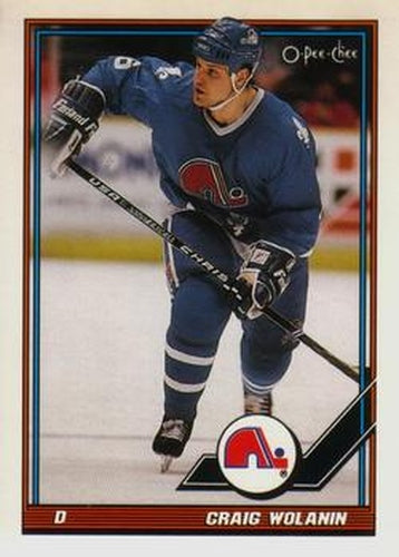 #199 Craig Wolanin - Quebec Nordiques - 1991-92 O-Pee-Chee Hockey