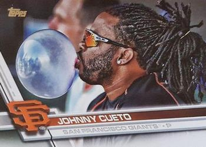 #199b Johnny Cueto - San Francisco Giants - 2017 Topps Baseball