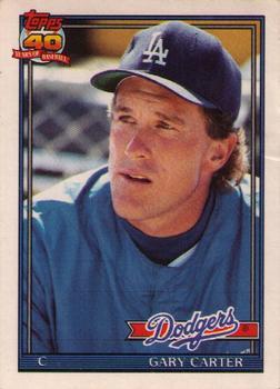#19T Gary Carter - Los Angeles Dodgers - 1991 Topps Traded Baseball