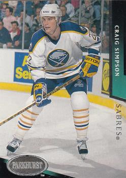 #19 Craig Simpson - Buffalo Sabres - 1993-94 Parkhurst Hockey