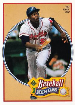 #19 Hank Aaron - Milwaukee Braves - 1991 Upper Deck Baseball - Baseball Heroes: Hank Aaron