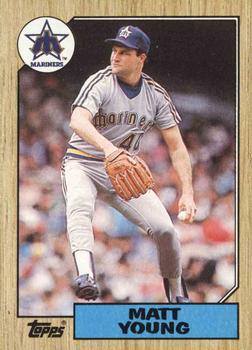 #19 Matt Young - Seattle Mariners - 1987 Topps Baseball