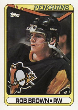 #19 Rob Brown - Pittsburgh Penguins - 1990-91 Topps Hockey