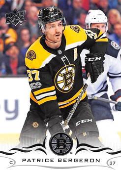 #19 Patrice Bergeron - Boston Bruins - 2018-19 Upper Deck Hockey