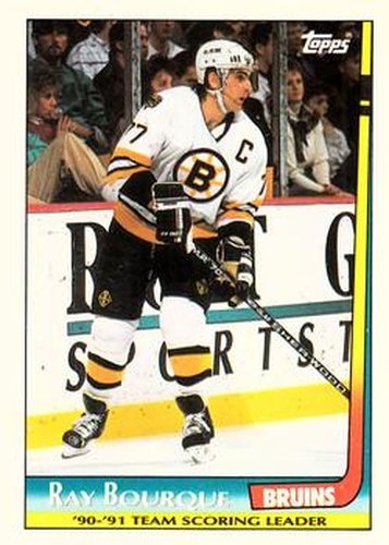 #19 Ray Bourque - Boston Bruins - 1991-92 Topps Hockey - Team Scoring Leaders