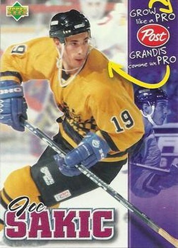 #19 Joe Sakic - Colorado Avalanche - 1996-97 Upper Deck Post Cereal Hockey