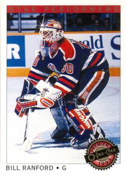 #19 Bill Ranford - Edmonton Oilers - 1992-93 O-Pee-Chee Premier Hockey - Star Performers