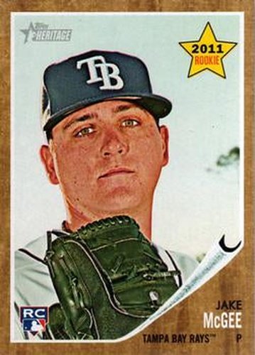 #19 Jake McGee - Tampa Bay Rays - 2011 Topps Heritage Baseball