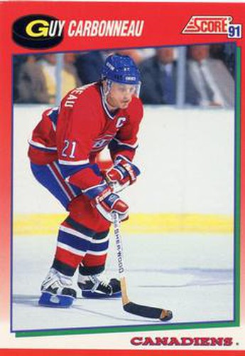 #19 Guy Carbonneau - Montreal Canadiens - 1991-92 Score Canadian Hockey