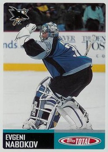 #19 Evgeni Nabokov - San Jose Sharks - 2002-03 Topps Total Hockey