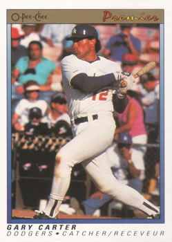 #19 Gary Carter - Los Angeles Dodgers - 1991 O-Pee-Chee Premier Baseball