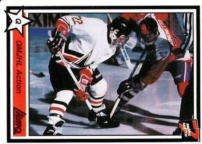 #19 The Face Off - 1990-91 7th Inning Sketch QMJHL Hockey