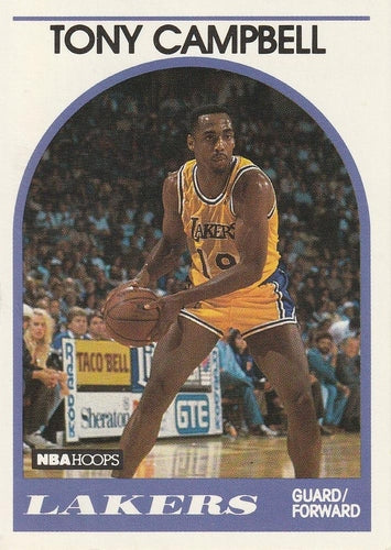 #19 Tony Campbell - Los Angeles Lakers - 1989-90 Hoops Basketball