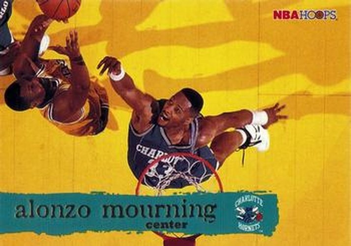 #19 Alonzo Mourning - Charlotte Hornets - 1995-96 Hoops Basketball