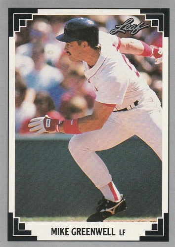 #19 Mike Greenwell - Boston Red Sox - 1991 Leaf Baseball