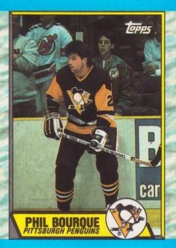 #19 Phil Bourque - Pittsburgh Penguins - 1989-90 Topps Hockey